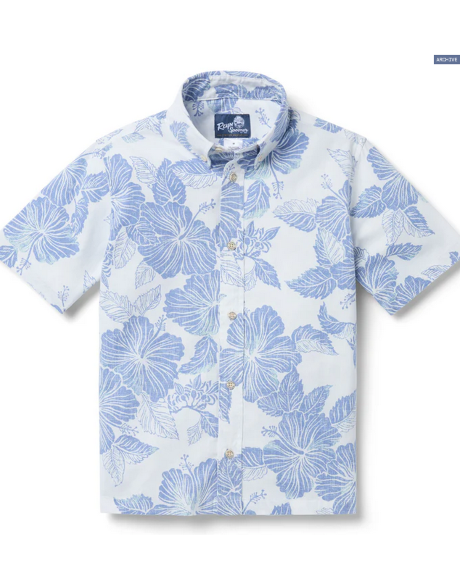 Reyn Spooner Reyn K543026025 Aloha Biscus Kids Button Front Shirt White