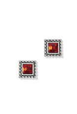 Brighton Brighton J22406 Sparkle Square Red Mini Post Earring