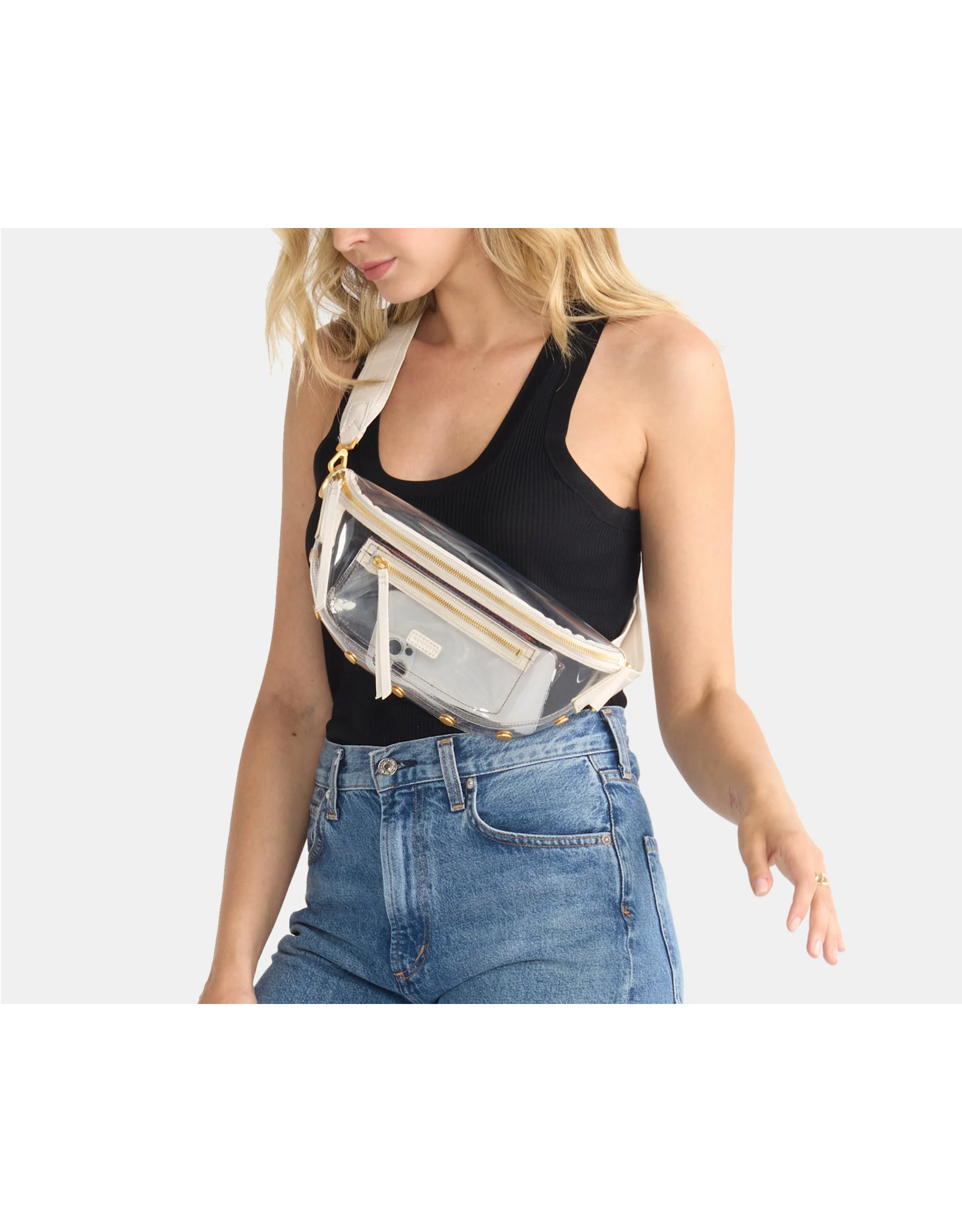 Hammitt Hammitt Charles Crossbody Clear Calla Lily White