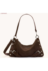 Hammitt Hammitt 18683 Kyle Med Belted Suede Gunmetal