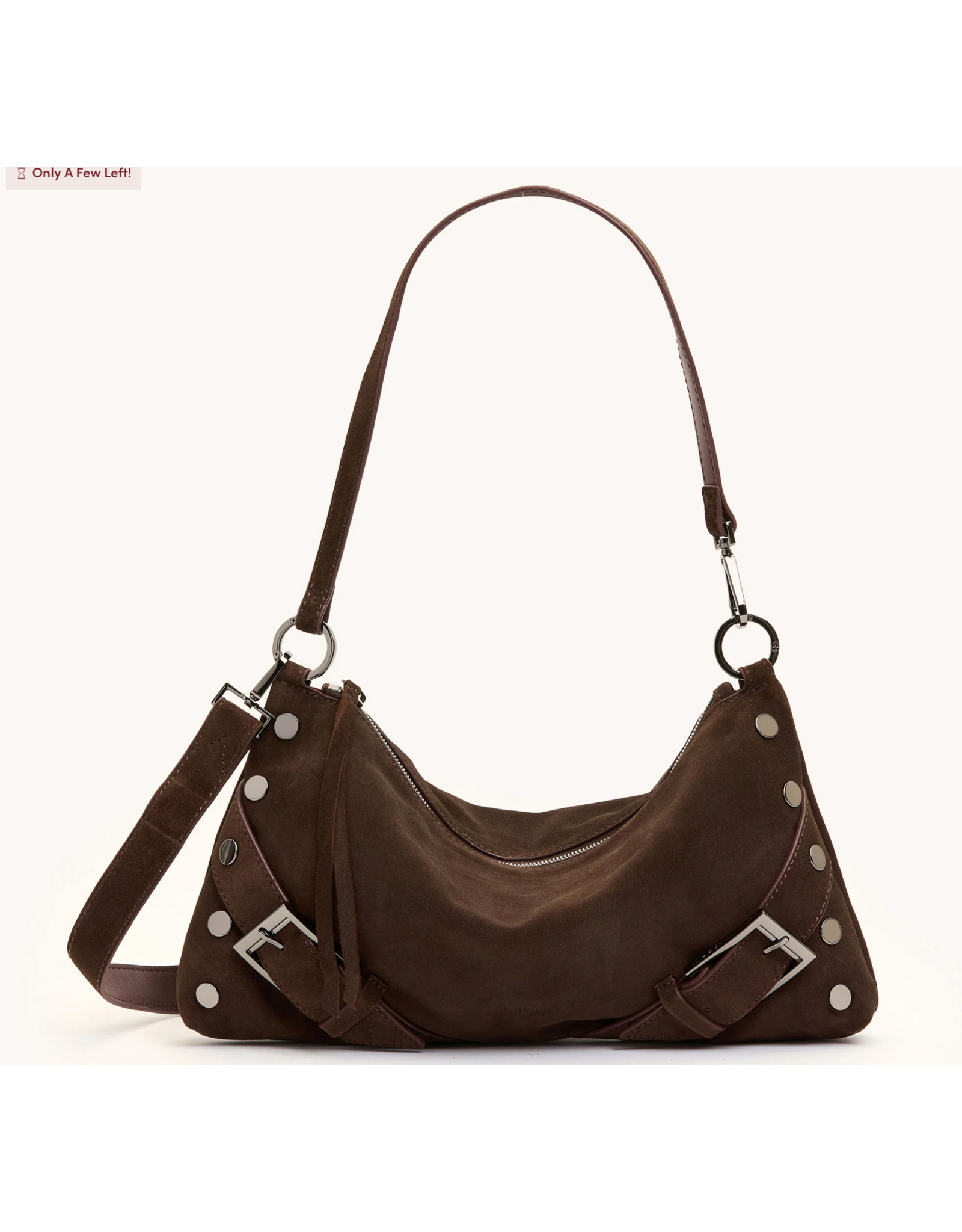 Hammitt Hammitt 18683 Kyle Med Belted Suede Gunmetal