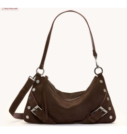 Hammitt Hammitt 18683 Kyle Med Belted Suede Gunmetal