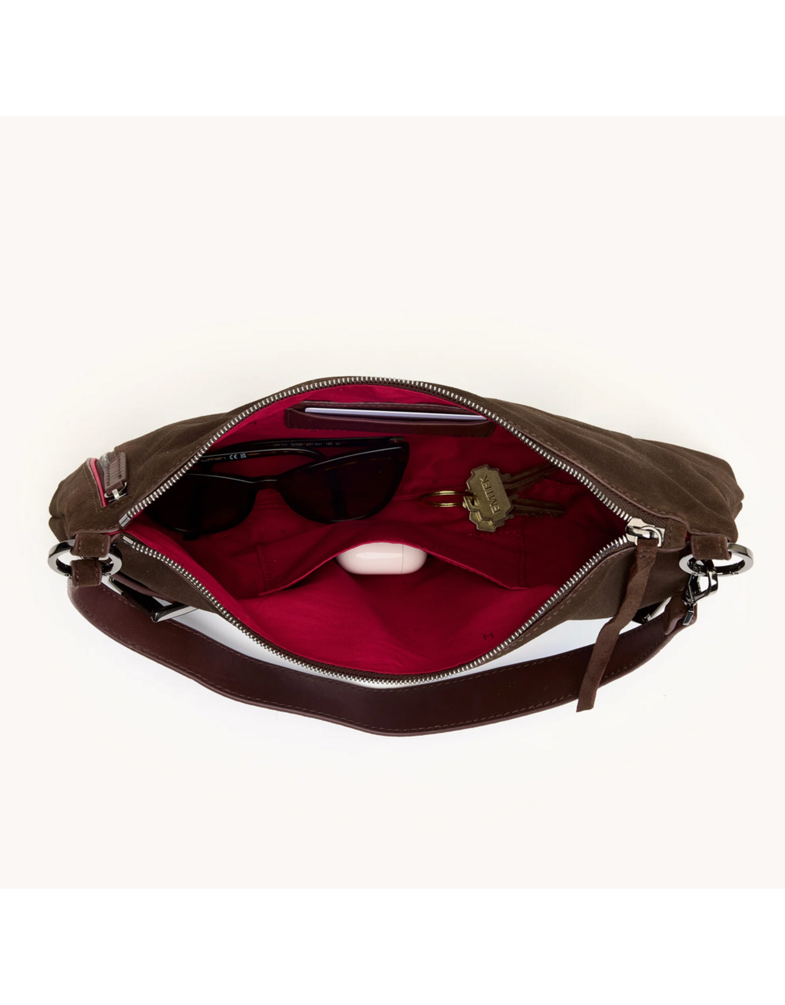 Hammitt Hammitt 18683 Kyle Med Belted Suede Gunmetal