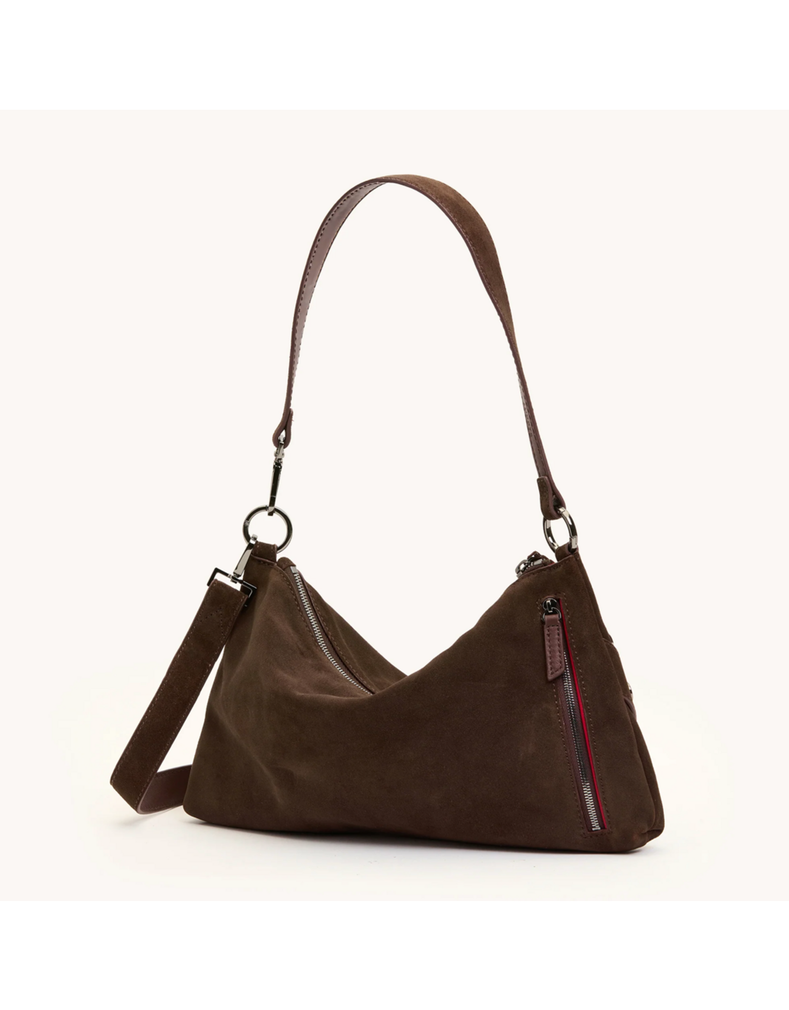 Hammitt Hammitt 18683 Kyle Med Belted Suede Gunmetal