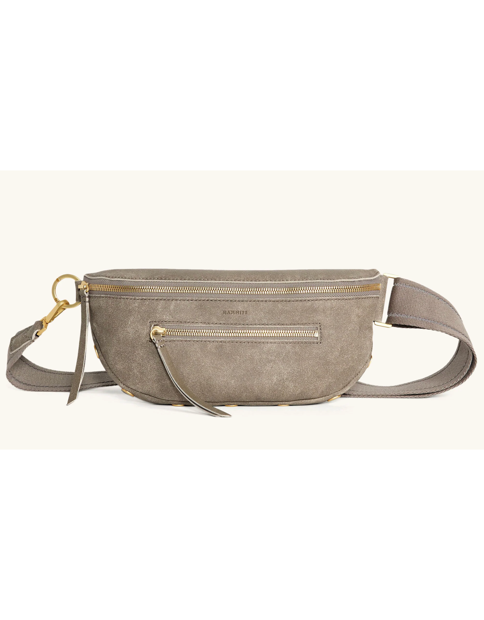 Hammitt Hammitt 17368 Charles Crossbody Med Pewter Brushed Gold