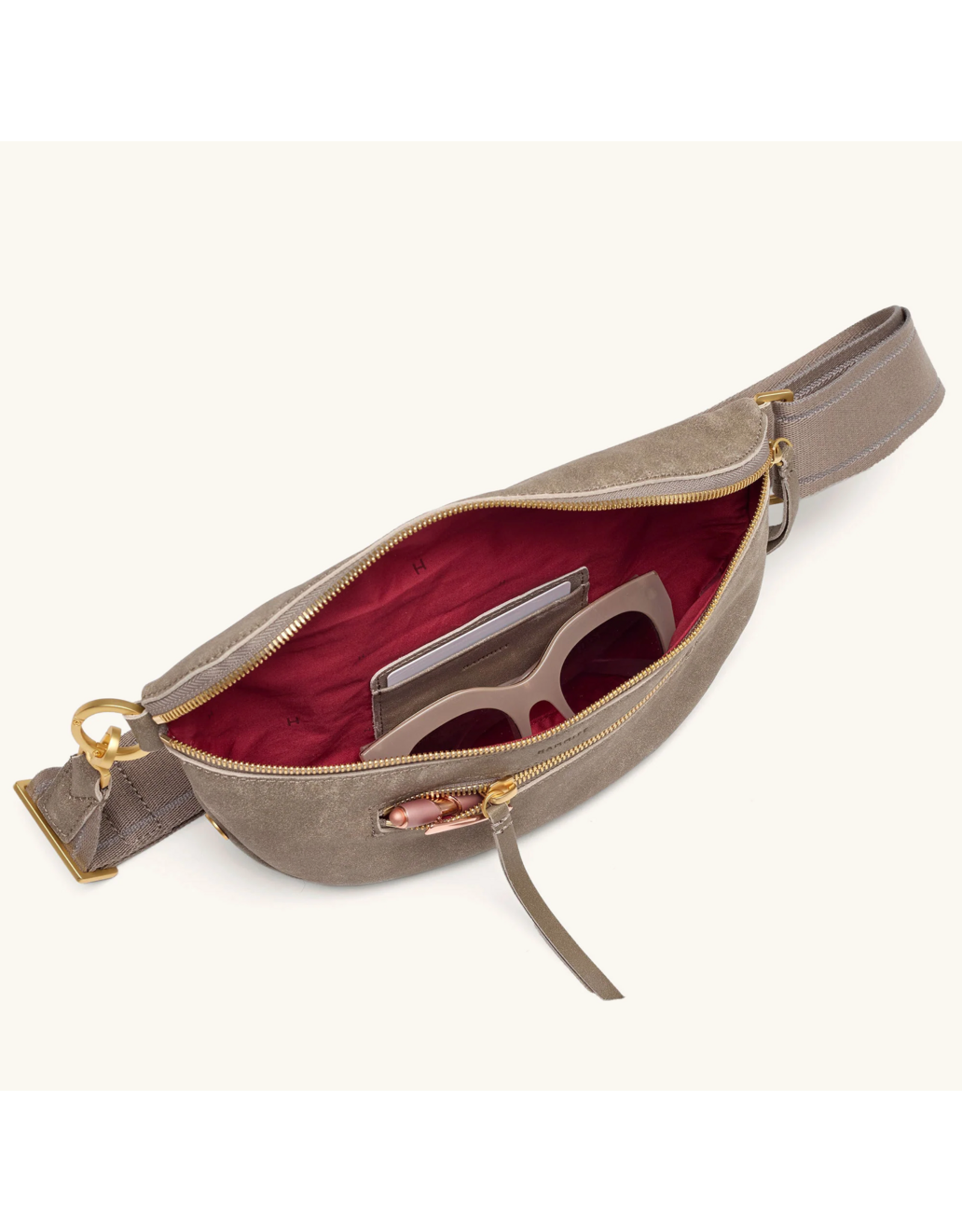 Hammitt Hammitt 17368 Charles Crossbody Med Pewter Brushed Gold