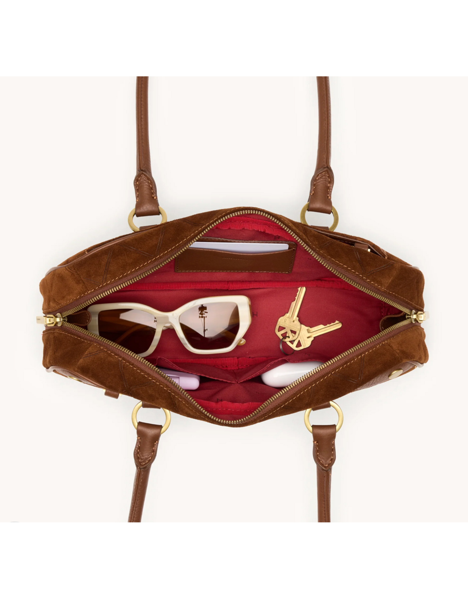 Hammitt Hammitt 18999 Meredith Small Chocolate Diamond Suede