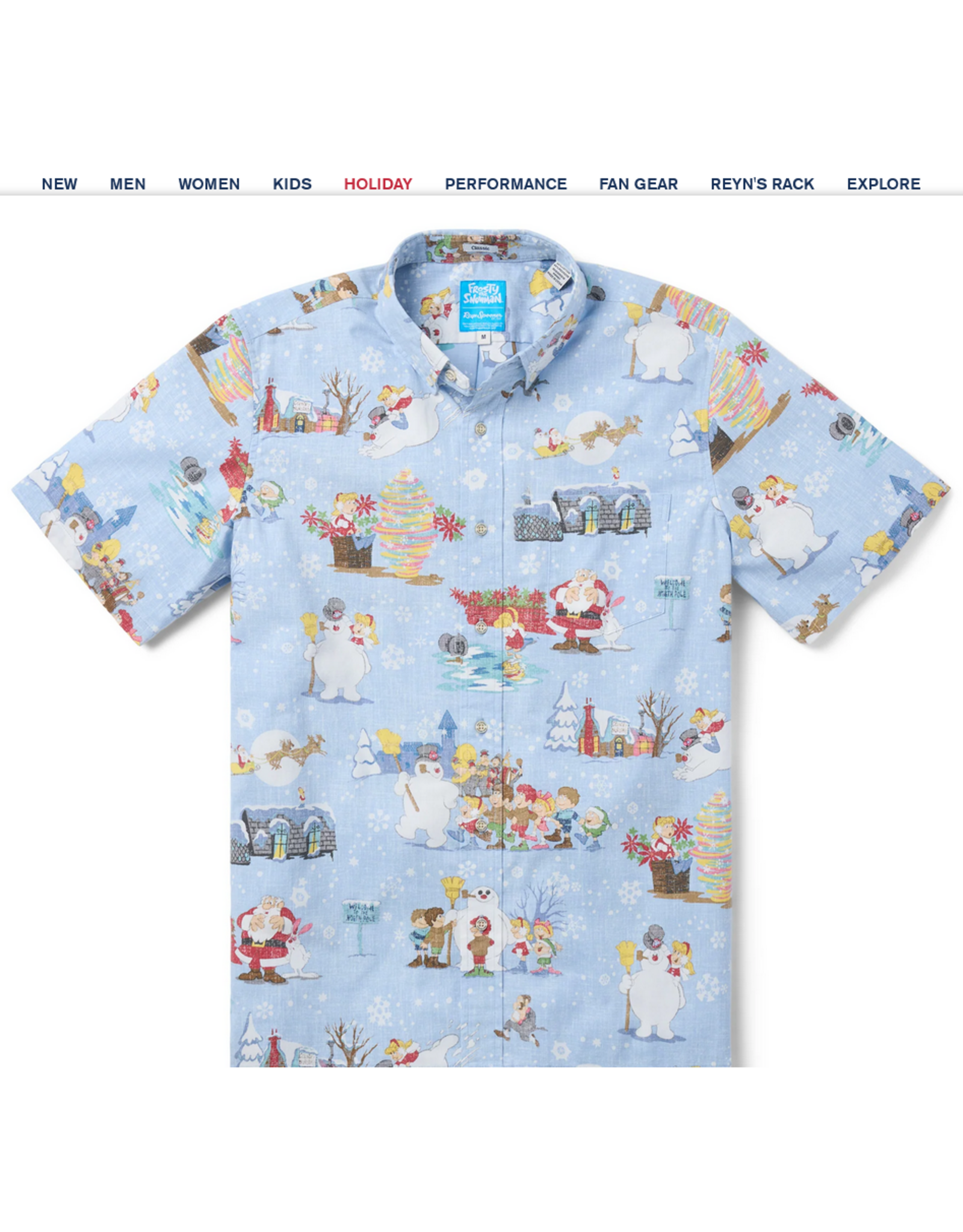 Reyn Spooner Reyn M686812525 Frosty the Snowman Button Front Shirt