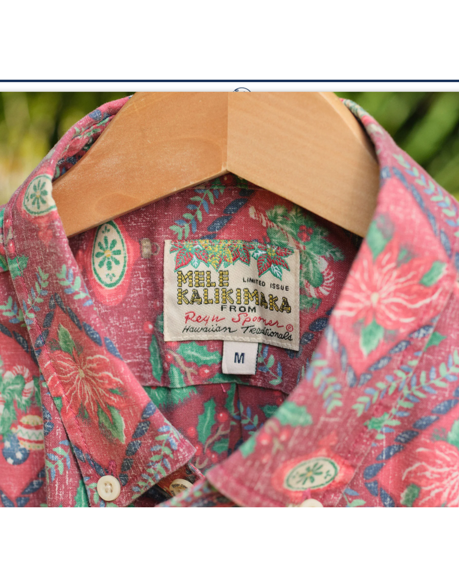 Reyn Spooner Reyn M687012625 Hawaiian Christmas 2025 Pullover Red