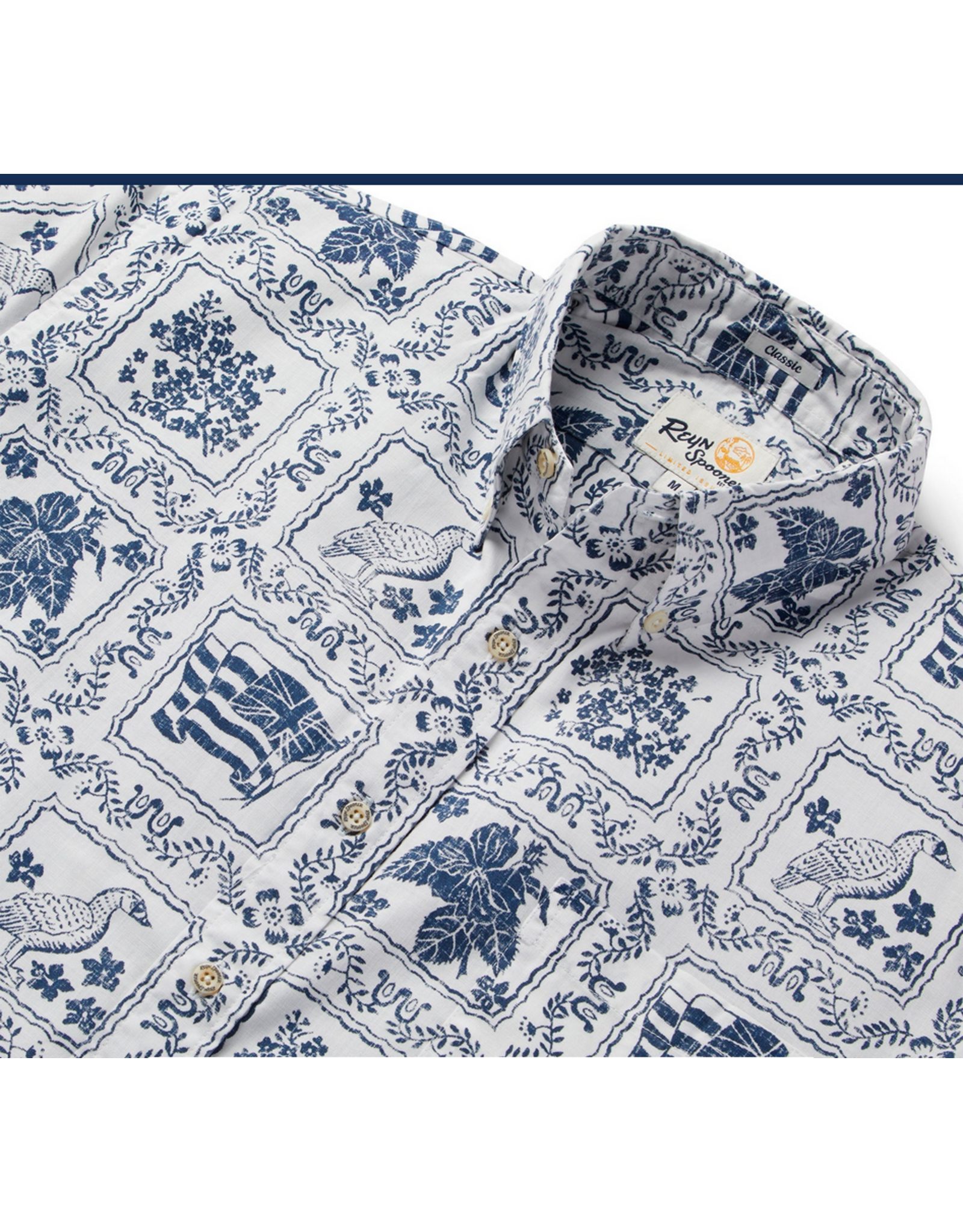 Reyn Spooner Reyn M180612525 Lahaina Sailor Button Front 0001 White