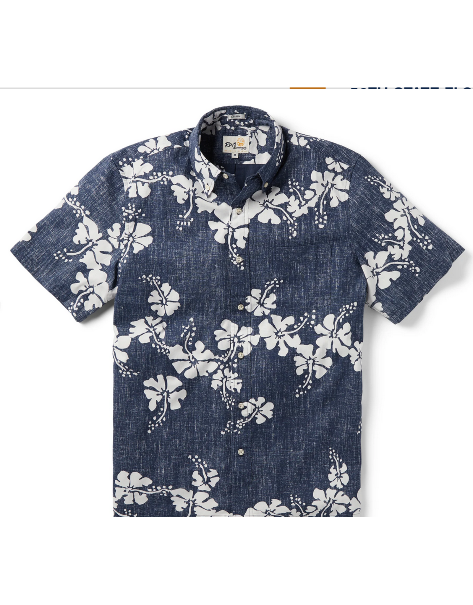 Reyn Spooner Reyn M199012524 0005 Navy 50th State Flower Button Front