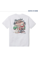 Reyn Spooner Reyn M698230125 Santa in Hawaii Tee Shirt White
