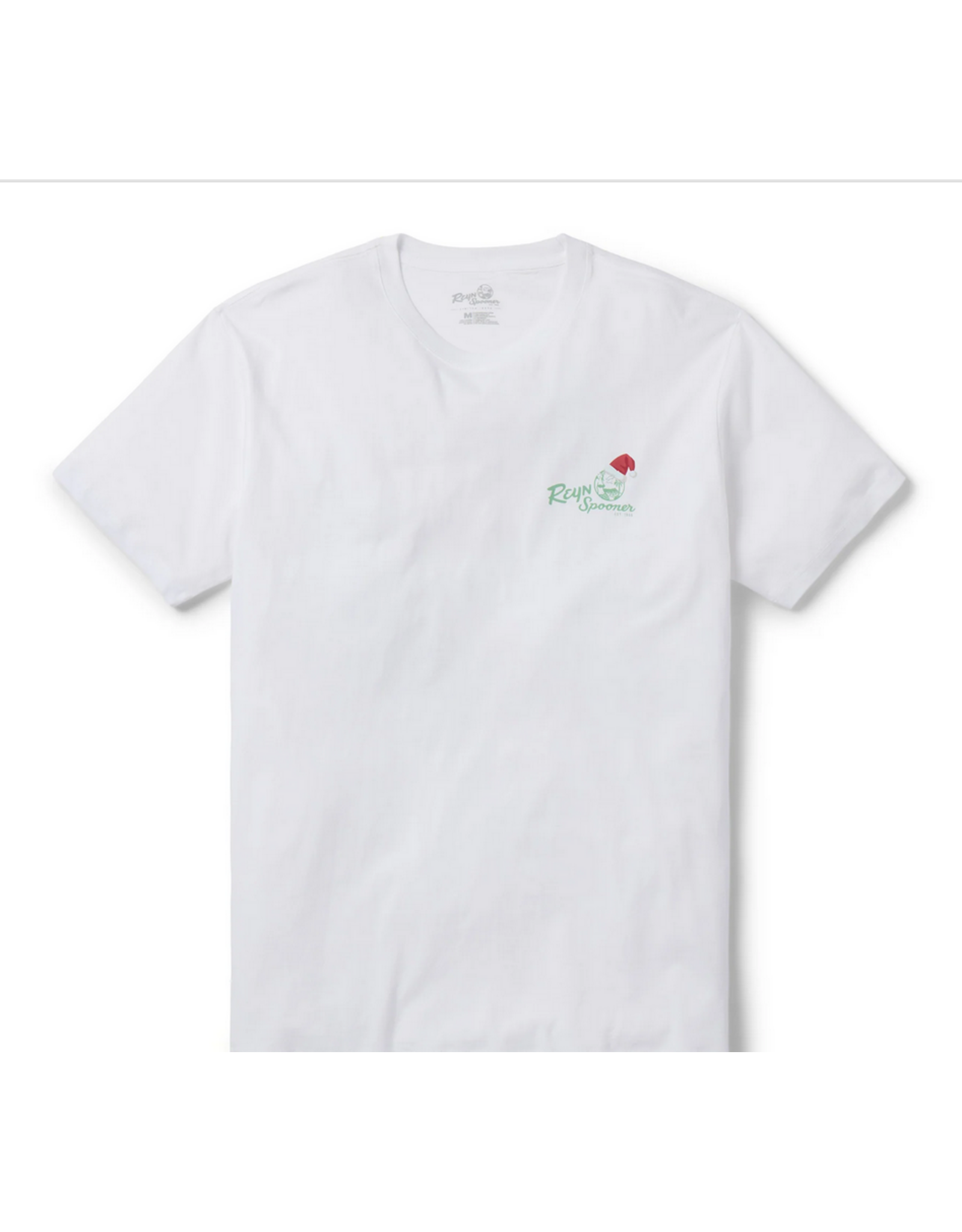 Reyn Spooner Reyn M698230125 Santa in Hawaii Tee Shirt White