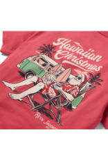 Reyn Spooner Reyn M698230125 Santa in Hawaii Tee Shirt Red