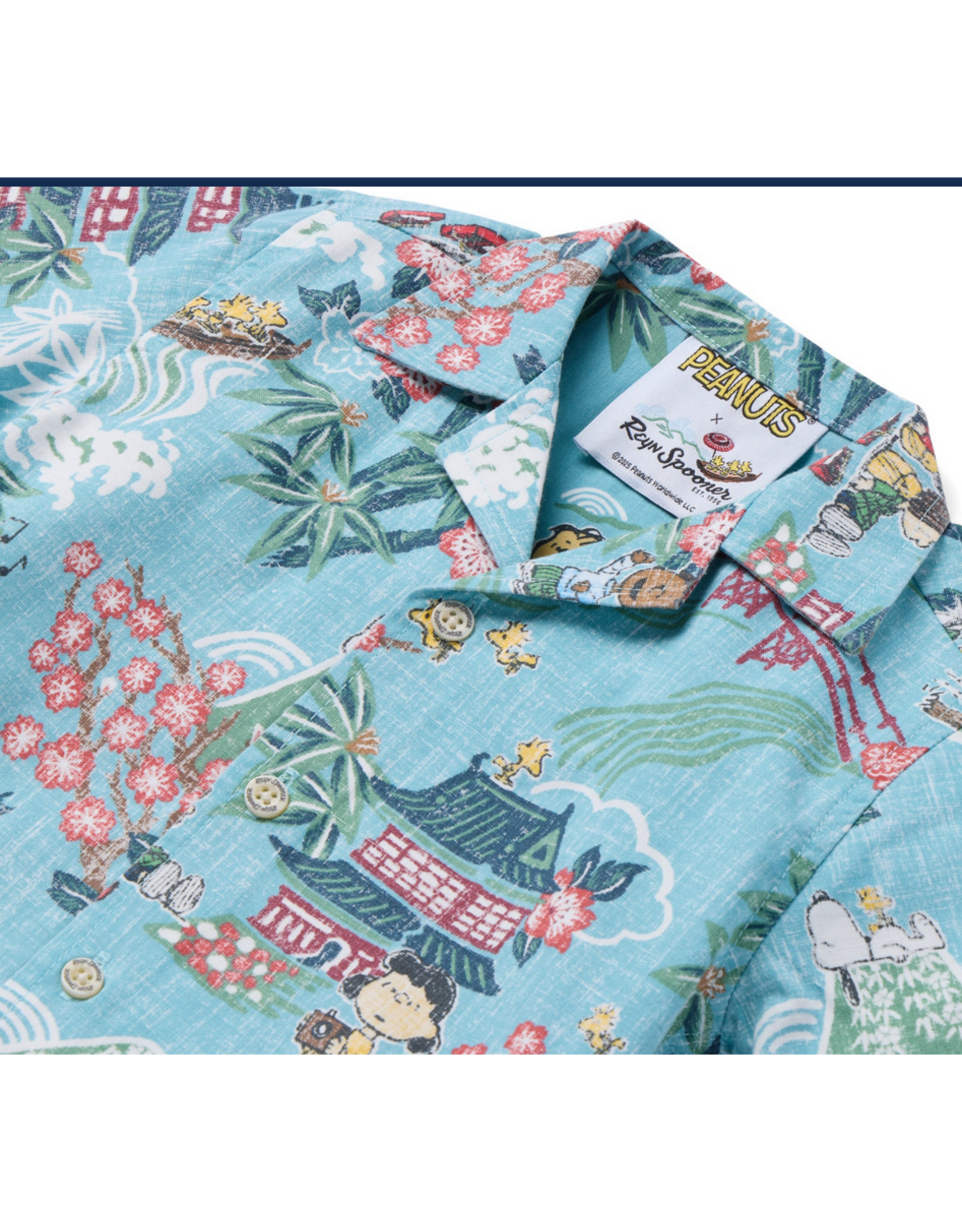 Reyn Spooner Reyn K697429025 Peanuts in Japan Toddler Set Teal