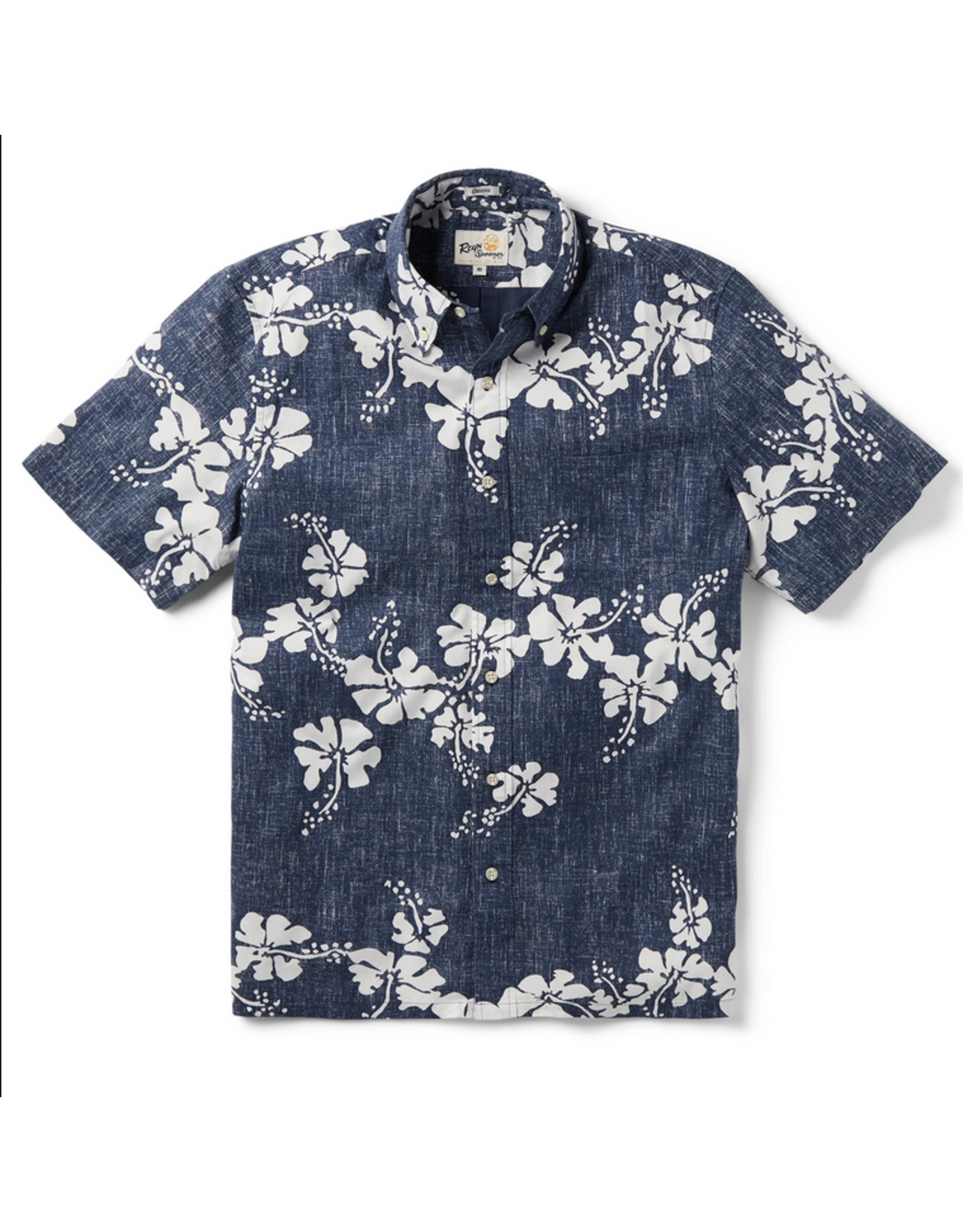 Reyn Spooner Reyn M199012524 0005 Navy 50th State Flower Button Front