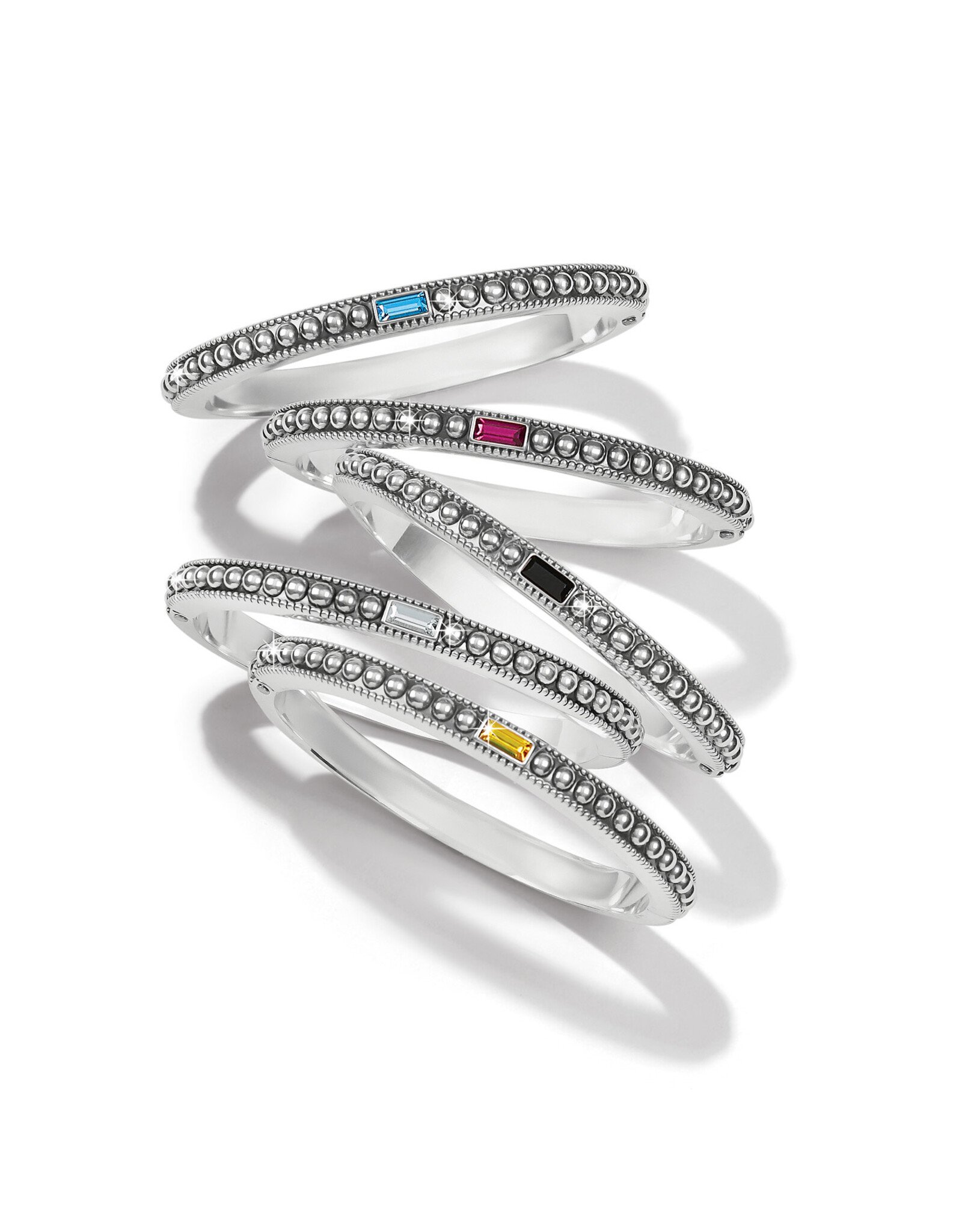 Brighton Brighton JF021D Pretty Tough Gem Crystal Hinged Bangle