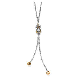 Brighton Brighton JM0105 Interlok Harmony Two Tone Lariat Necklace