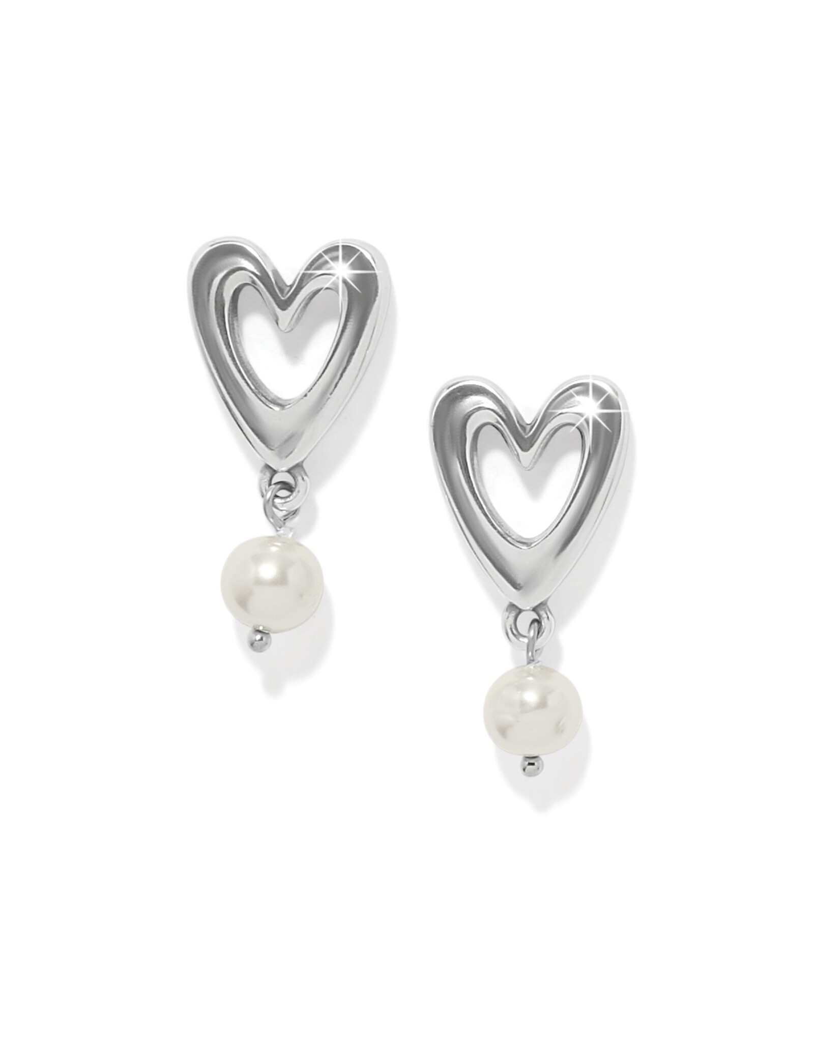 Brighton Brighton JA0279 Cascade Open Heart Pearl Post Drop Earrings