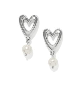 Brighton Brighton JA0279 Cascade Open Heart Pearl Post Drop Earrings