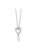 Brighton Brighton JM0174 Cascade Open Heart Pearl Petite Necklace