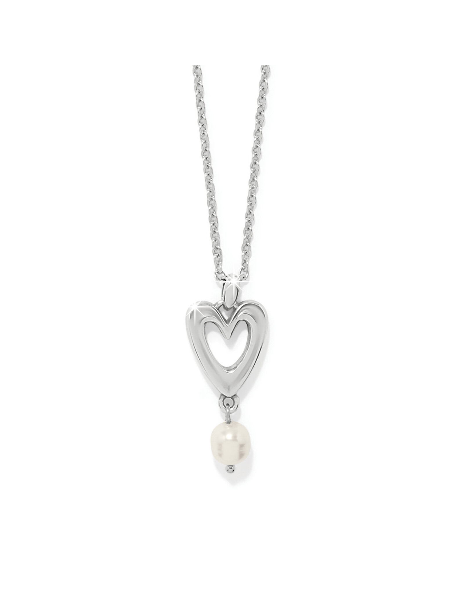Brighton Brighton JM0174 Cascade Open Heart Pearl Petite Necklace