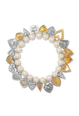 Brighton Brighton JF0426 One Heart Pearl Stretch Bracelet