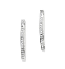 Brighton Brighton JA0270 Meridian Geo Bar Silver Post Earrings