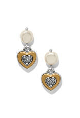 Brighton Brighton JA0277 One Heart Pearl Post Drop Earrings