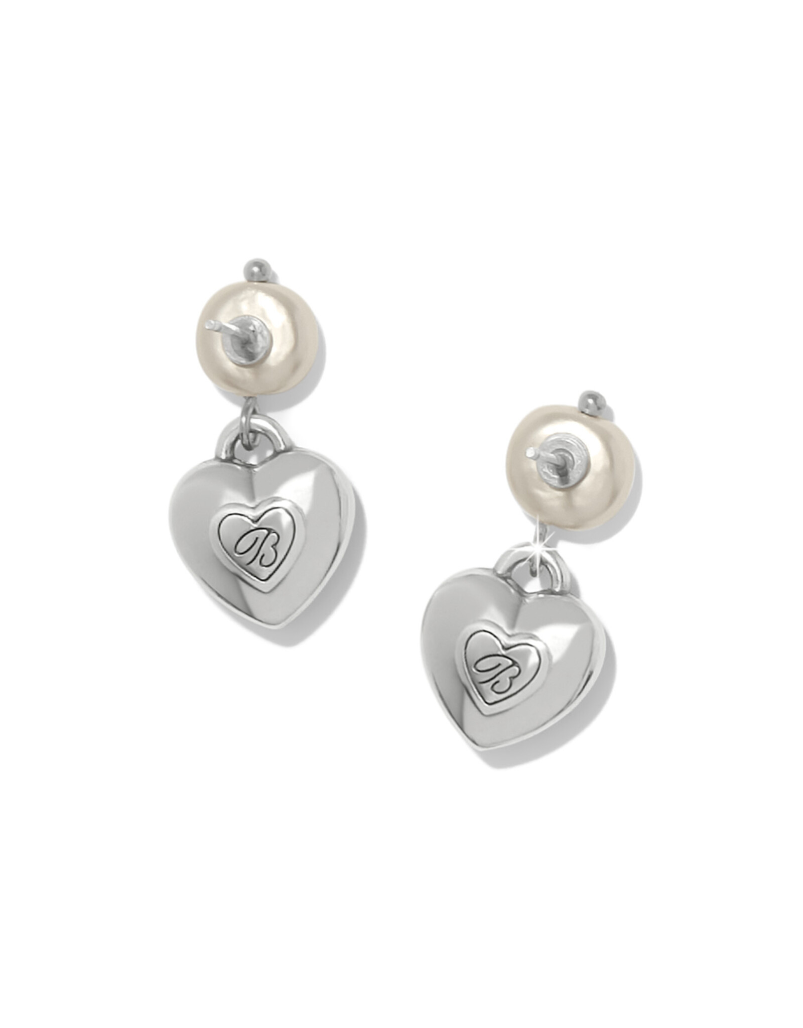 Brighton Brighton JA0277 One Heart Pearl Post Drop Earrings