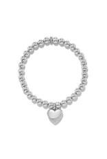 Brighton Brighton JF0420 Meridian Petite Wave Heart Silver Bracelet