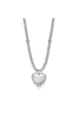 Brighton Brighton JM0158 Meridian Petite Wave Heart Silver Necklace