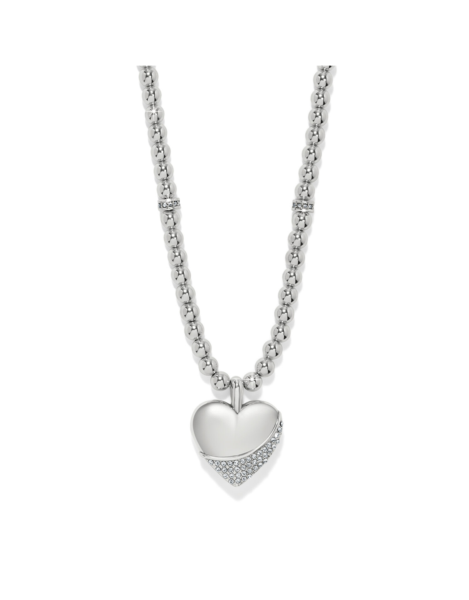 Brighton Brighton JM0158 Meridian Petite Wave Heart Silver Necklace