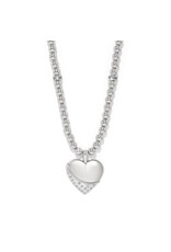 Brighton Brighton JM0158 Meridian Petite Wave Heart Silver Necklace