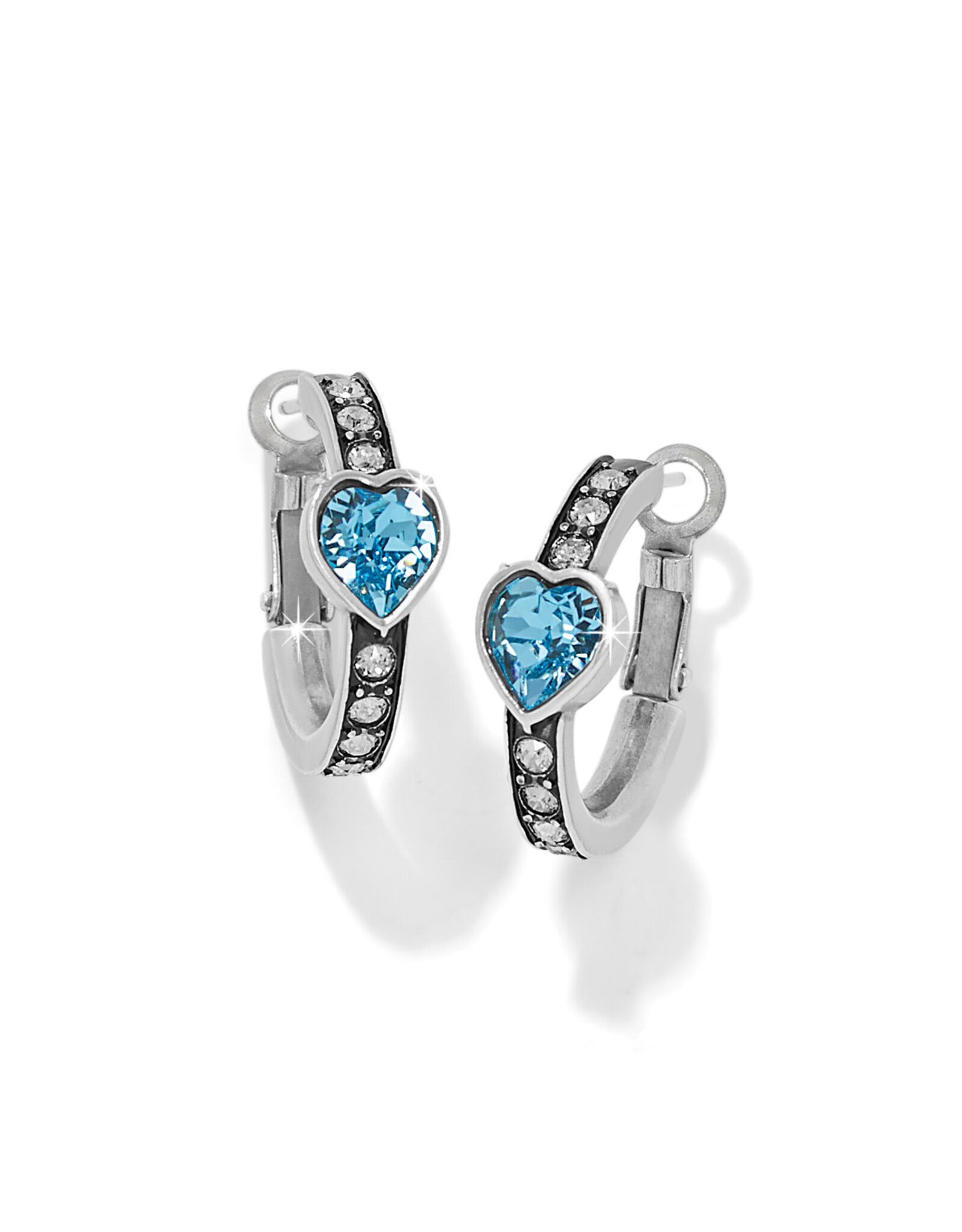 Brighton Brighton JA0208 Mystery of Love Aqua Heart Hoop Earring