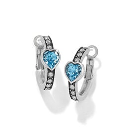 Brighton Brighton JA0208 Mystery of Love Aqua Heart Hoop Earring