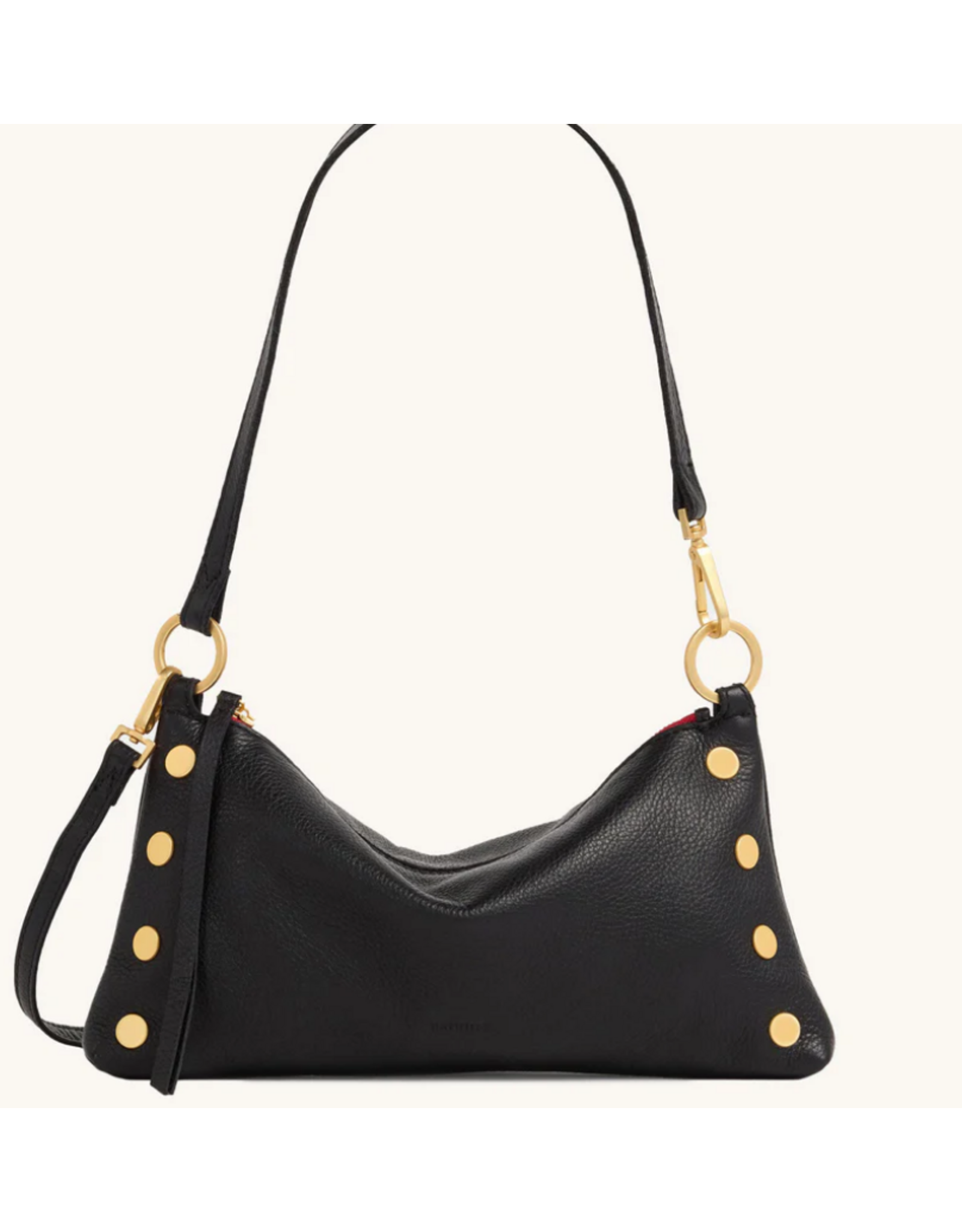 Hammitt Hammitt 18180 Kyle Black Brushed Gold Red Zip