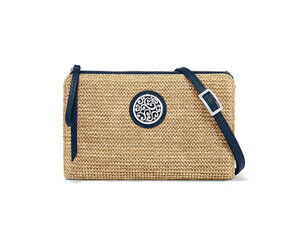 Brighton E5350F French Blue Contempo Straw Pouch - The Mercantile