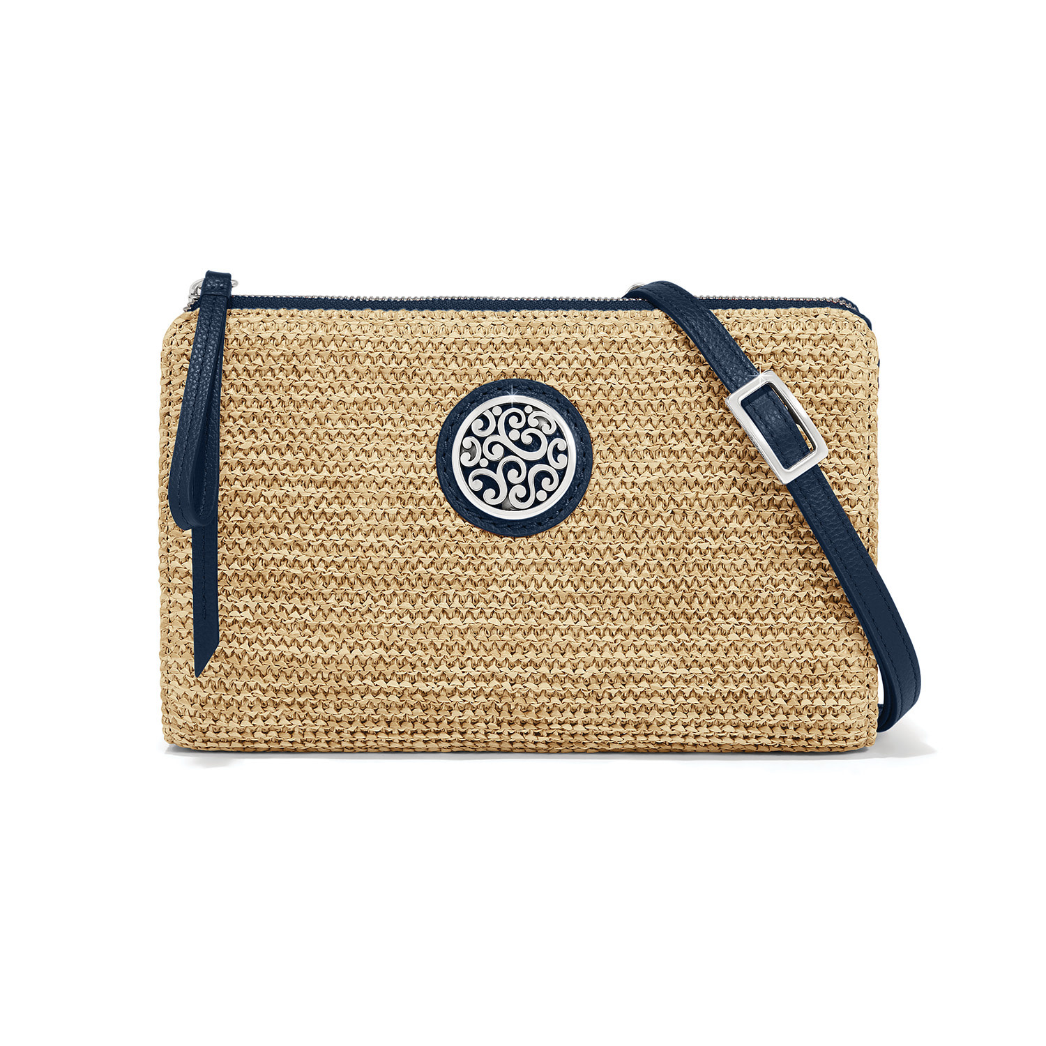 Brighton E5350F French Blue Contempo Straw Pouch - The Mercantile