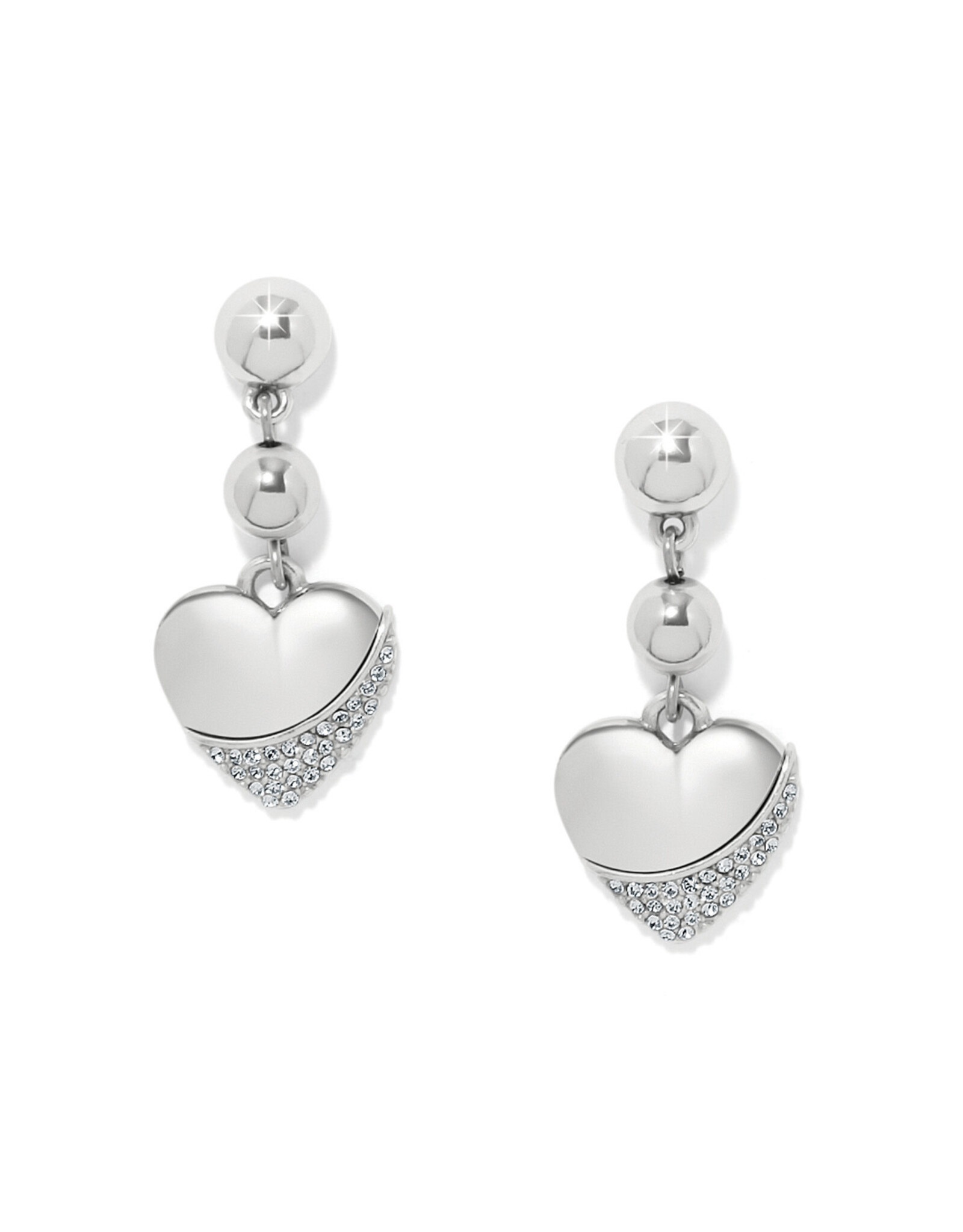 Brighton Brighton JA0273 Meridian Petite Wave Silver Post Earrings