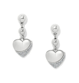 Brighton Brighton JA0273 Meridian Petite Wave Silver Post Earrings