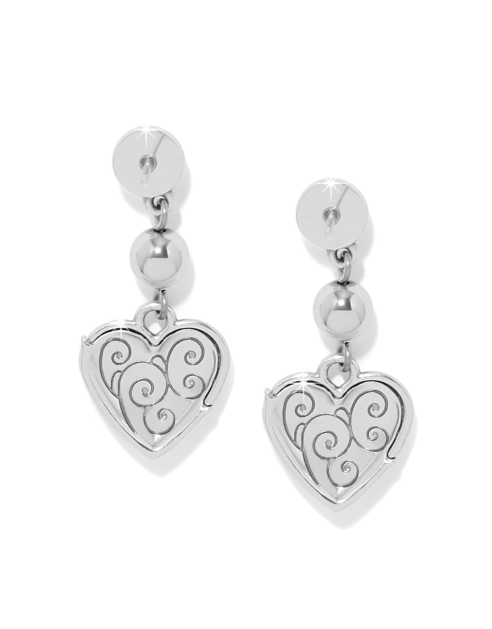 Brighton Brighton JA0273 Meridian Petite Wave Silver Post Earrings