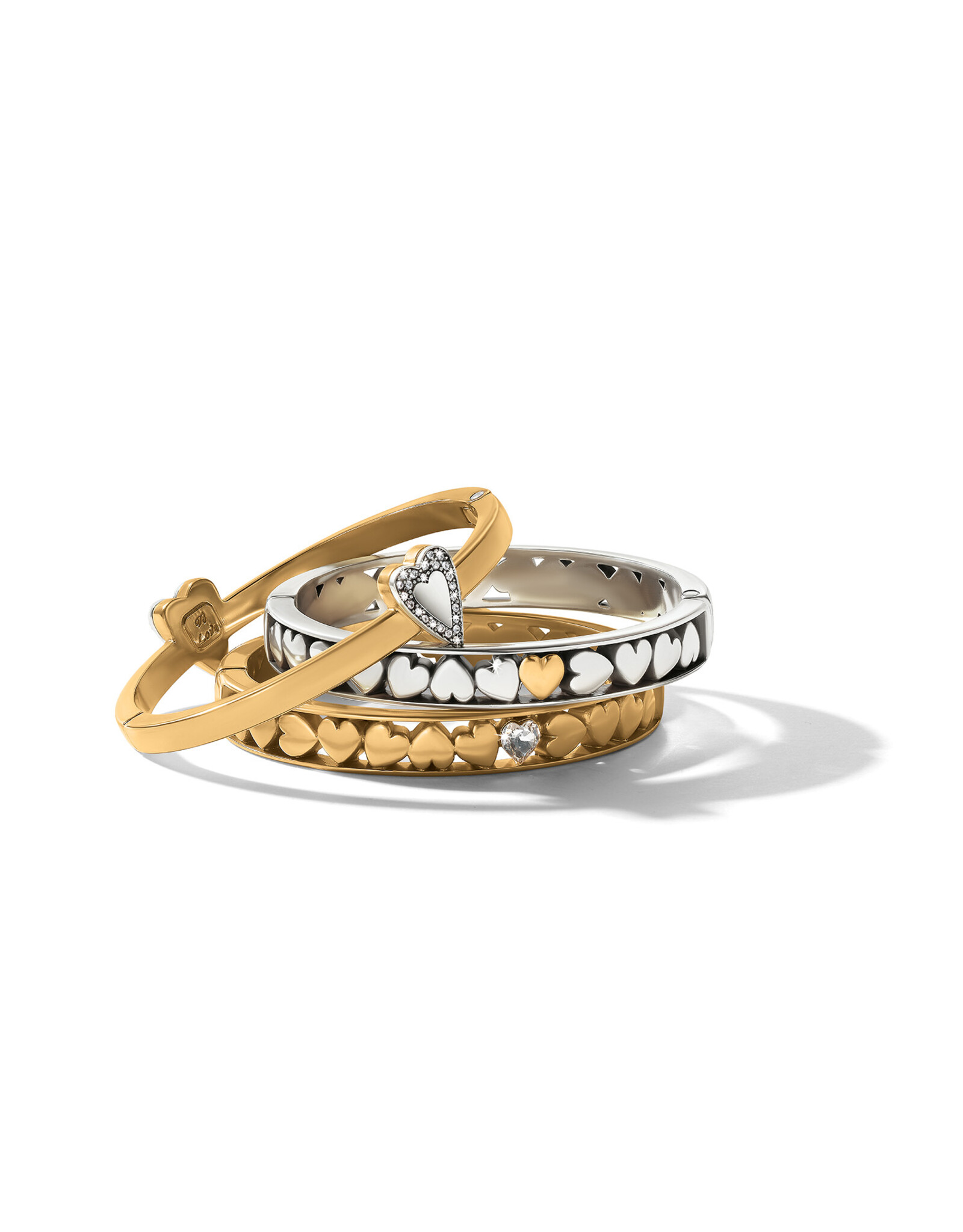 Brighton Brighton JF0366 Mystery of Love Gold Heart Hinged Bangle