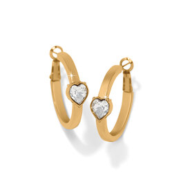 Brighton Brighton JA0210 Mystery of Love Gold Crystal Hoop Earring