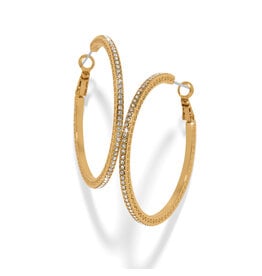 Brighton Brighton JA0315 Meridian Eclipse Gold Large Hoops