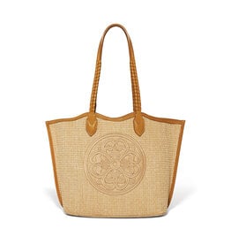 Brighton Brighton H73904 Blonde Bruna Large Straw Tote