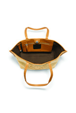 Brighton Brighton H73904 Blonde Bruna Large Straw Tote