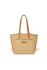 Brighton Brighton H73904 Blonde Bruna Large Straw Tote