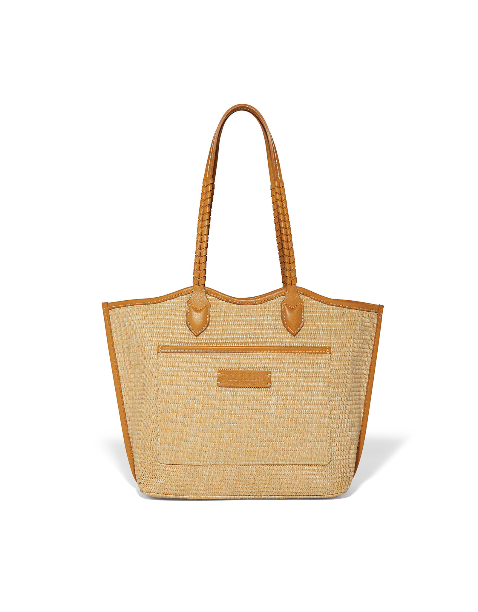 Brighton Brighton H73904 Blonde Bruna Large Straw Tote