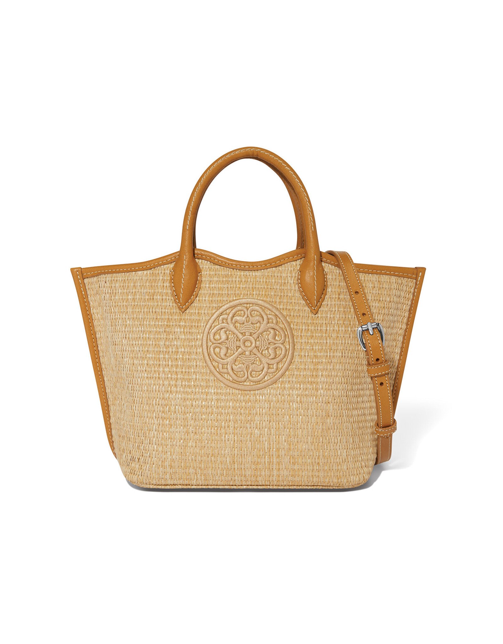 Brighton Brighton H73914 Blonde Biancca Medium Straw Tote